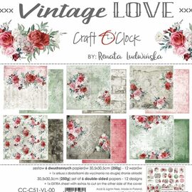 Набор бумаги 30,5x30,5cm коллекция Vintage Love от Craft O'Clock